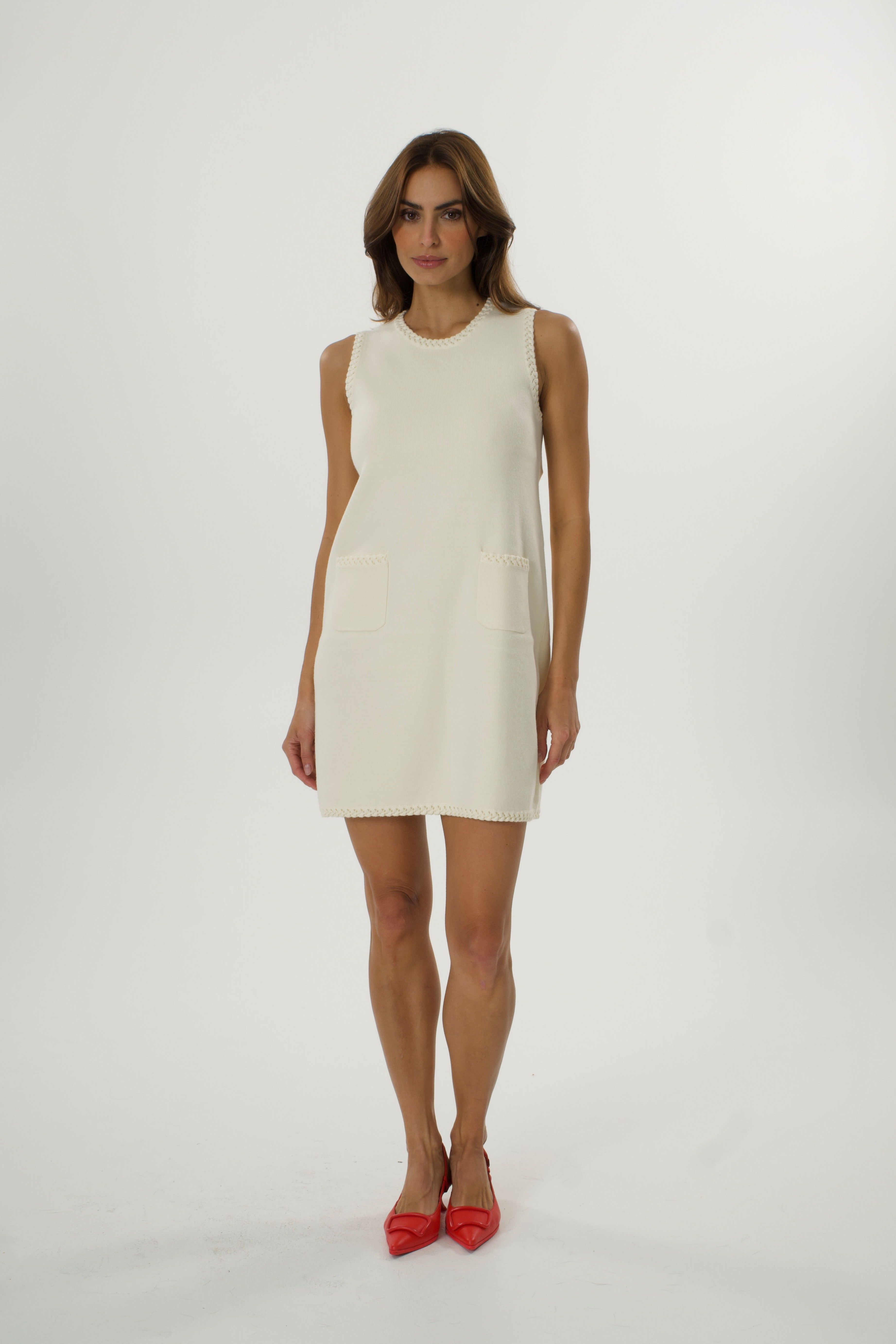 Mini haljina od talijanske trikotaže s džepovima –