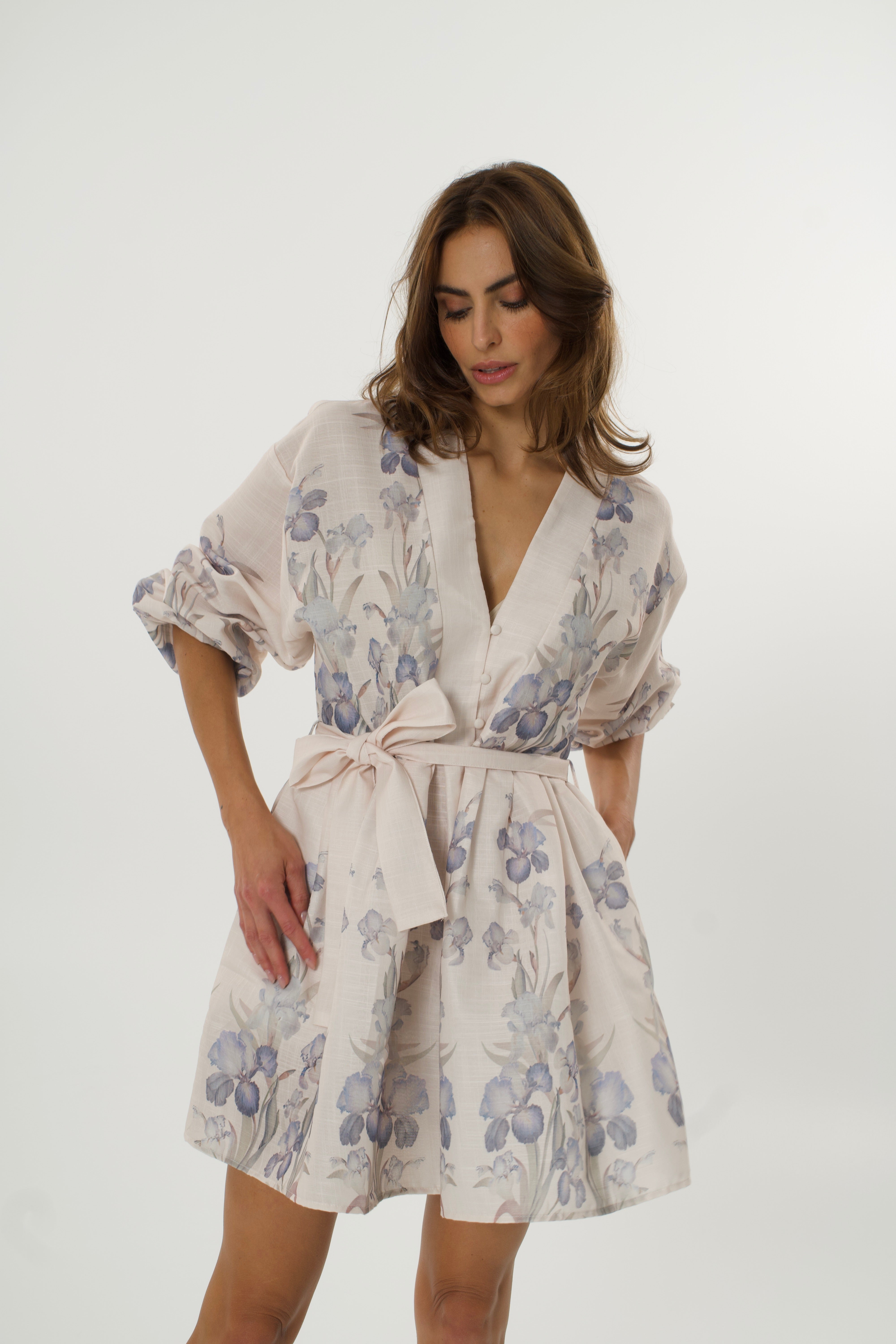 HALJINA OD LANA I VISKOZE S POJASOM