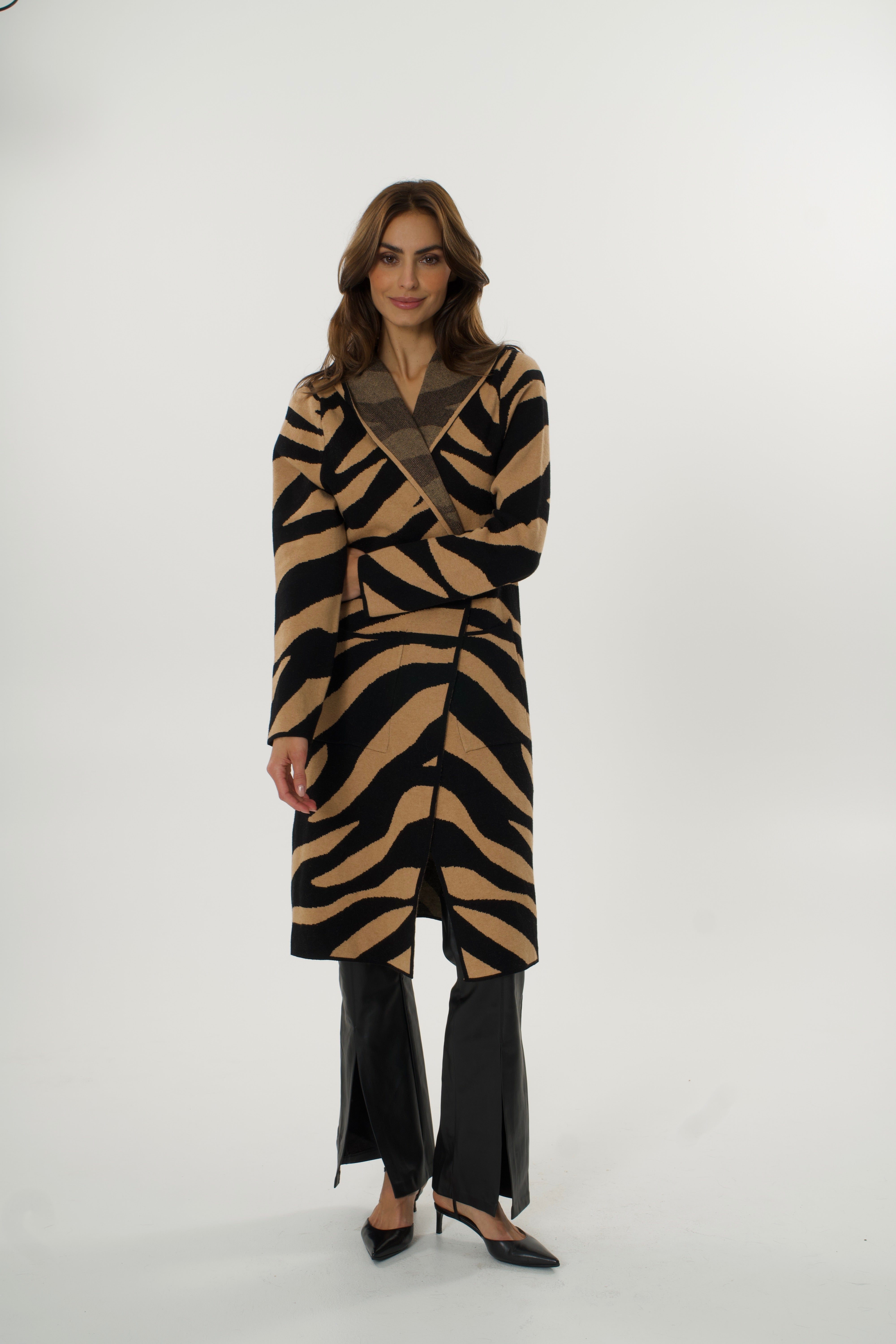 Pleteni kardigan sa printom