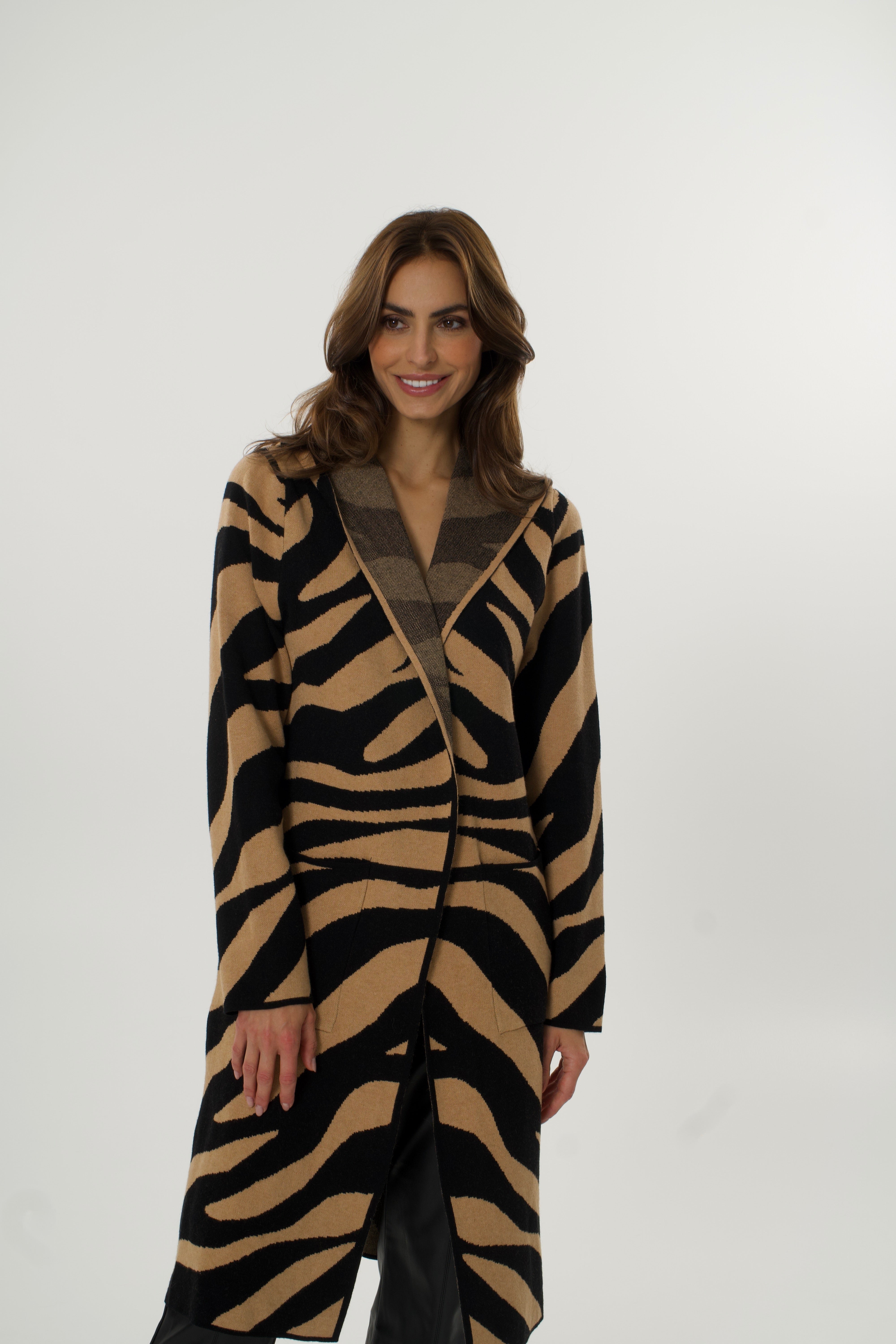 Pleteni kardigan sa printom