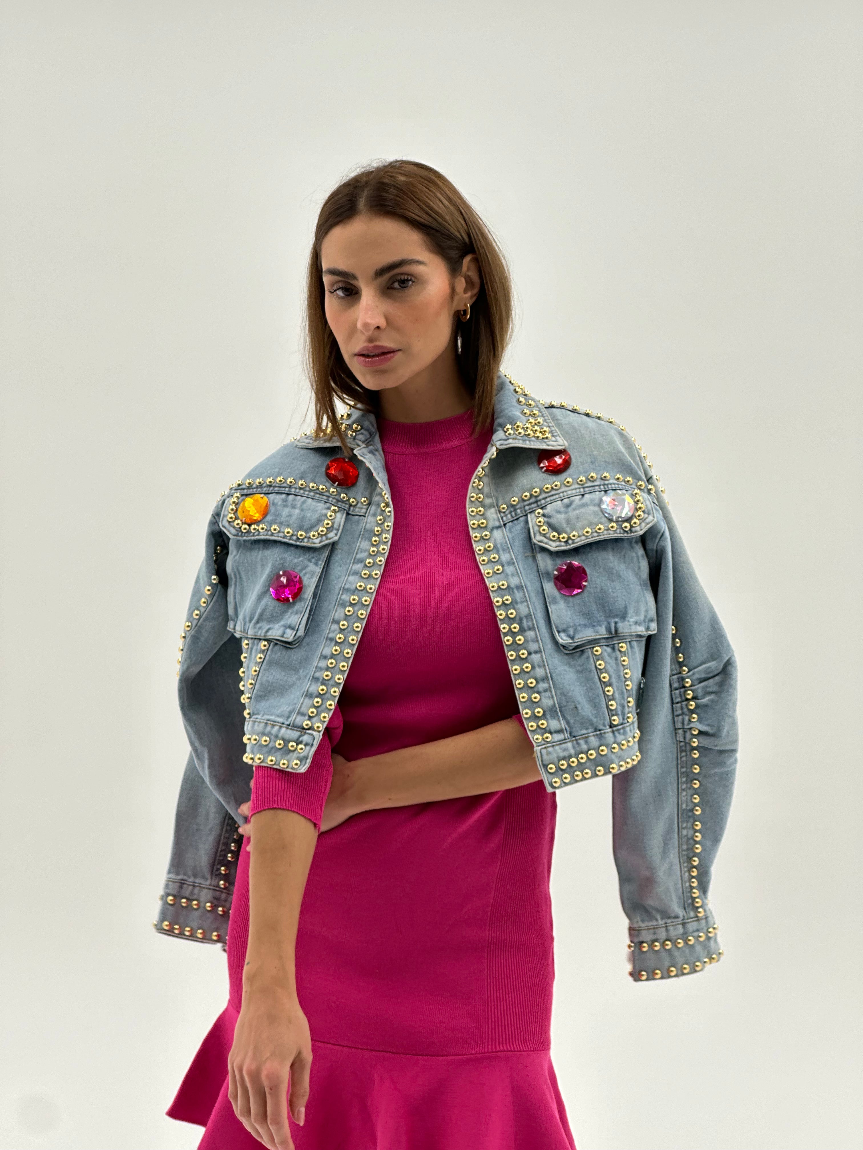 Rebrasta haljina s puf rukavima