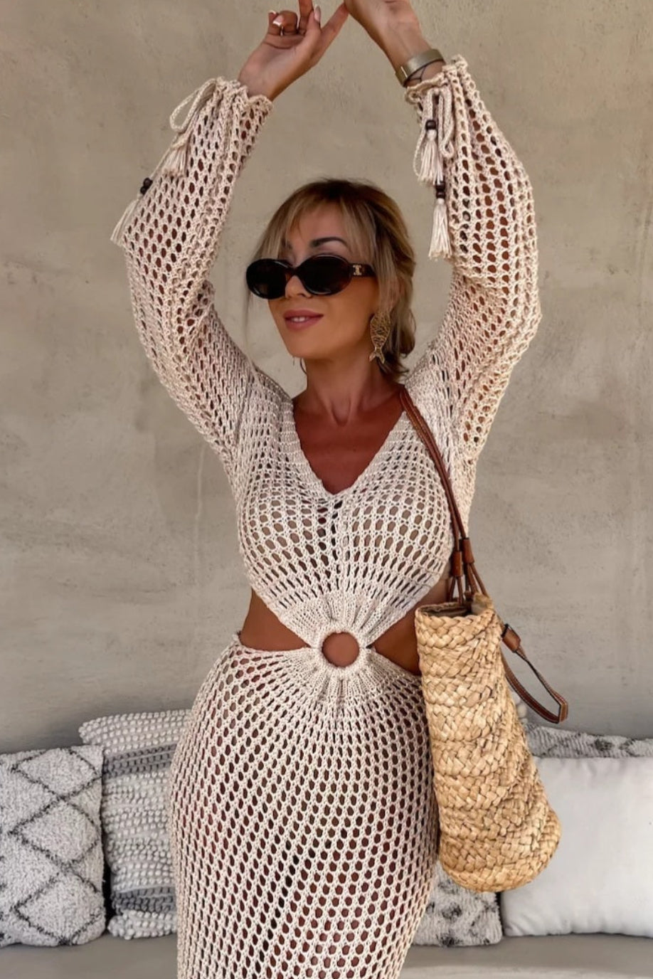 Bijela & bež mrežasta haljina – beach statement komad koji svi primijete