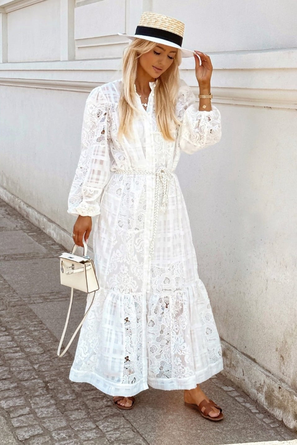 White Lace Maxi – Boho Chic