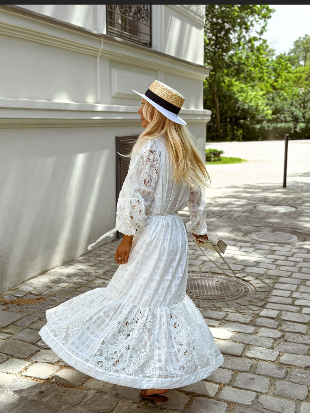White Lace Maxi – Boho Chic