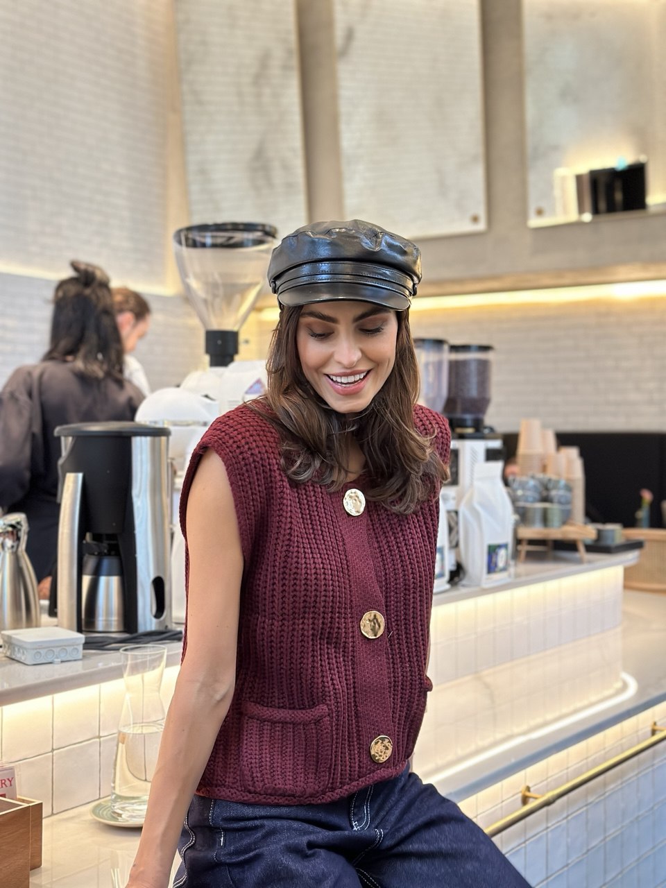 Rebrasti knit prsluk s gumbima – Soft Statement vest