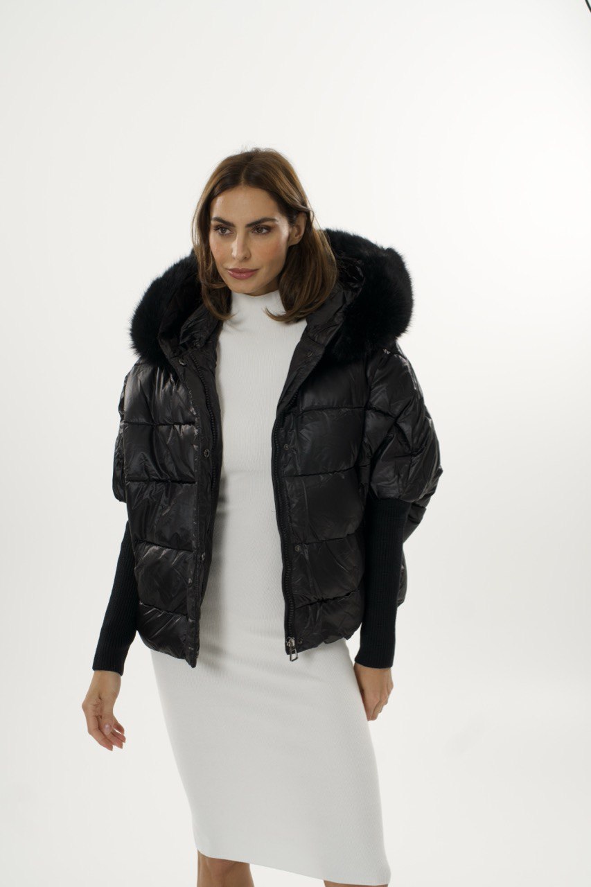 Prošivena jakna s krznom i patentnim zatvaračem – Modern Layer