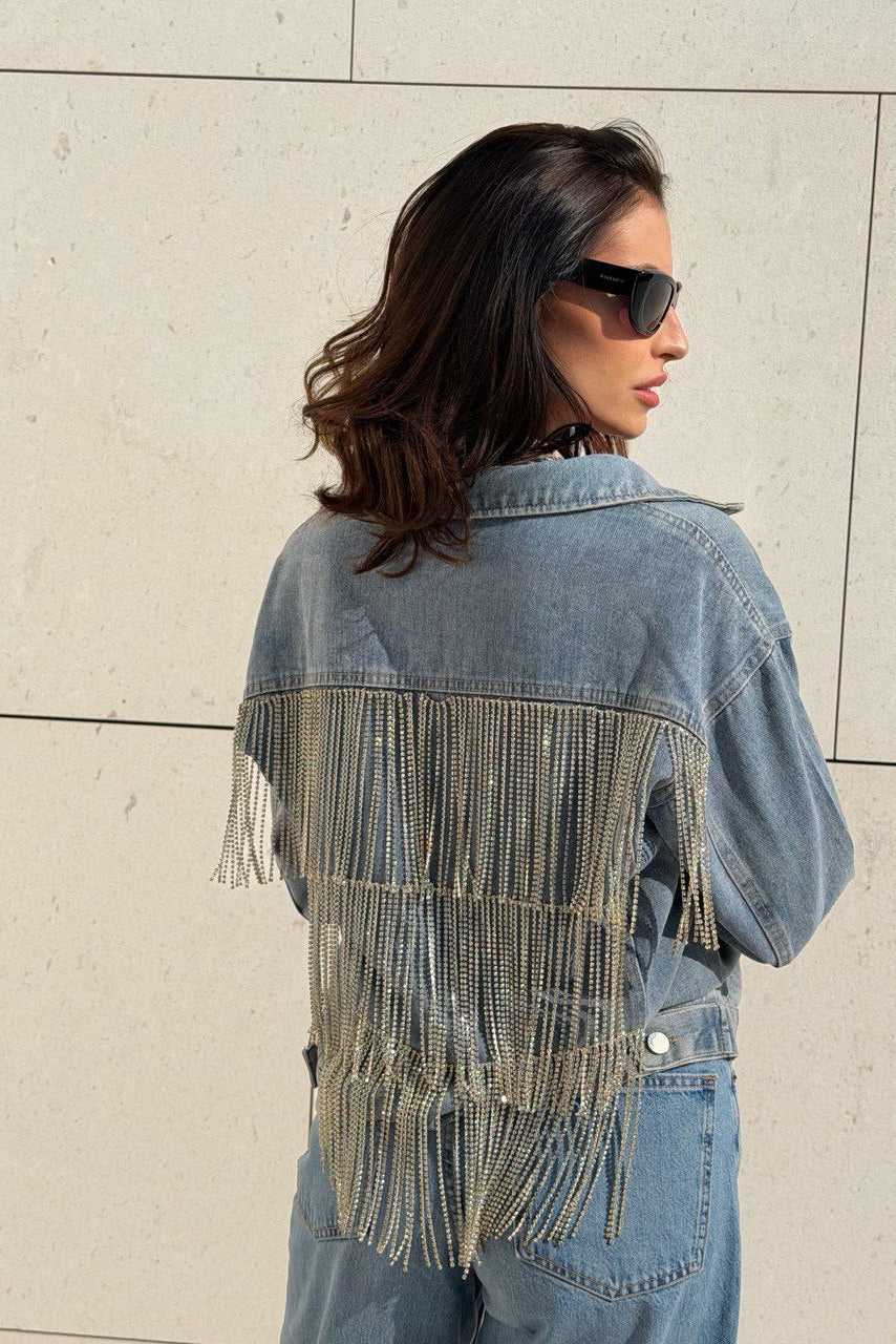 Statement jeans jakna s resama – Turn Heads jacket