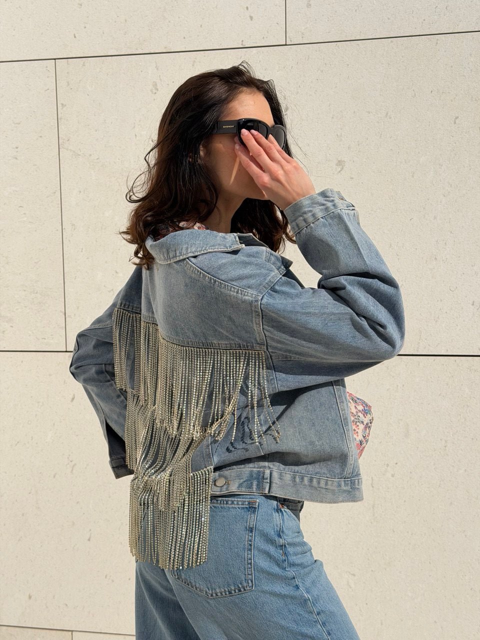 Statement jeans jakna s resama – Turn Heads jacket