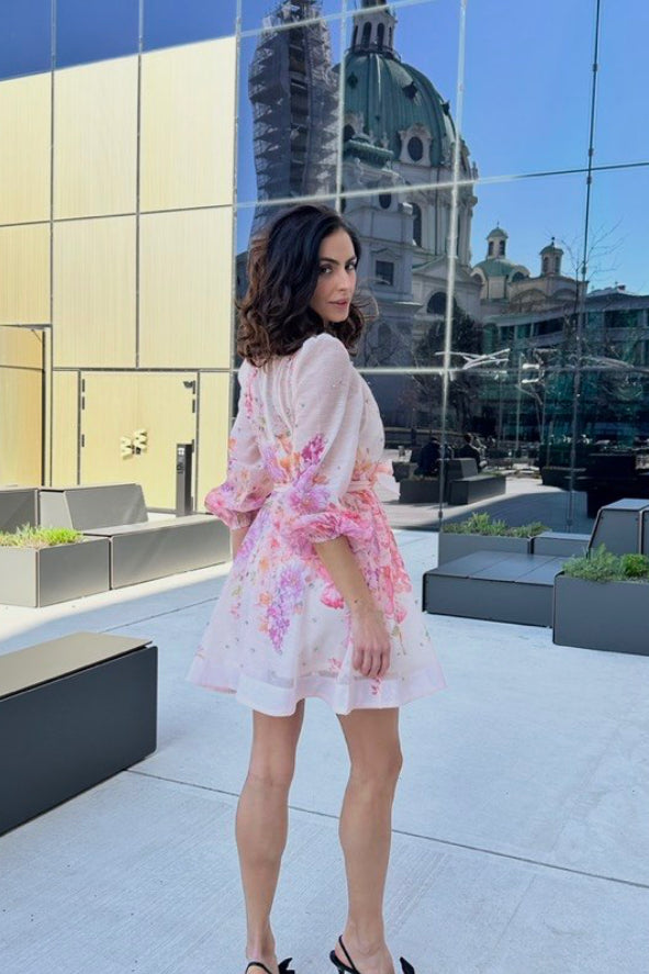 Pink Blossom Mini Dress