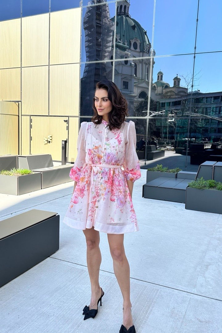 Pink Blossom Mini Dress