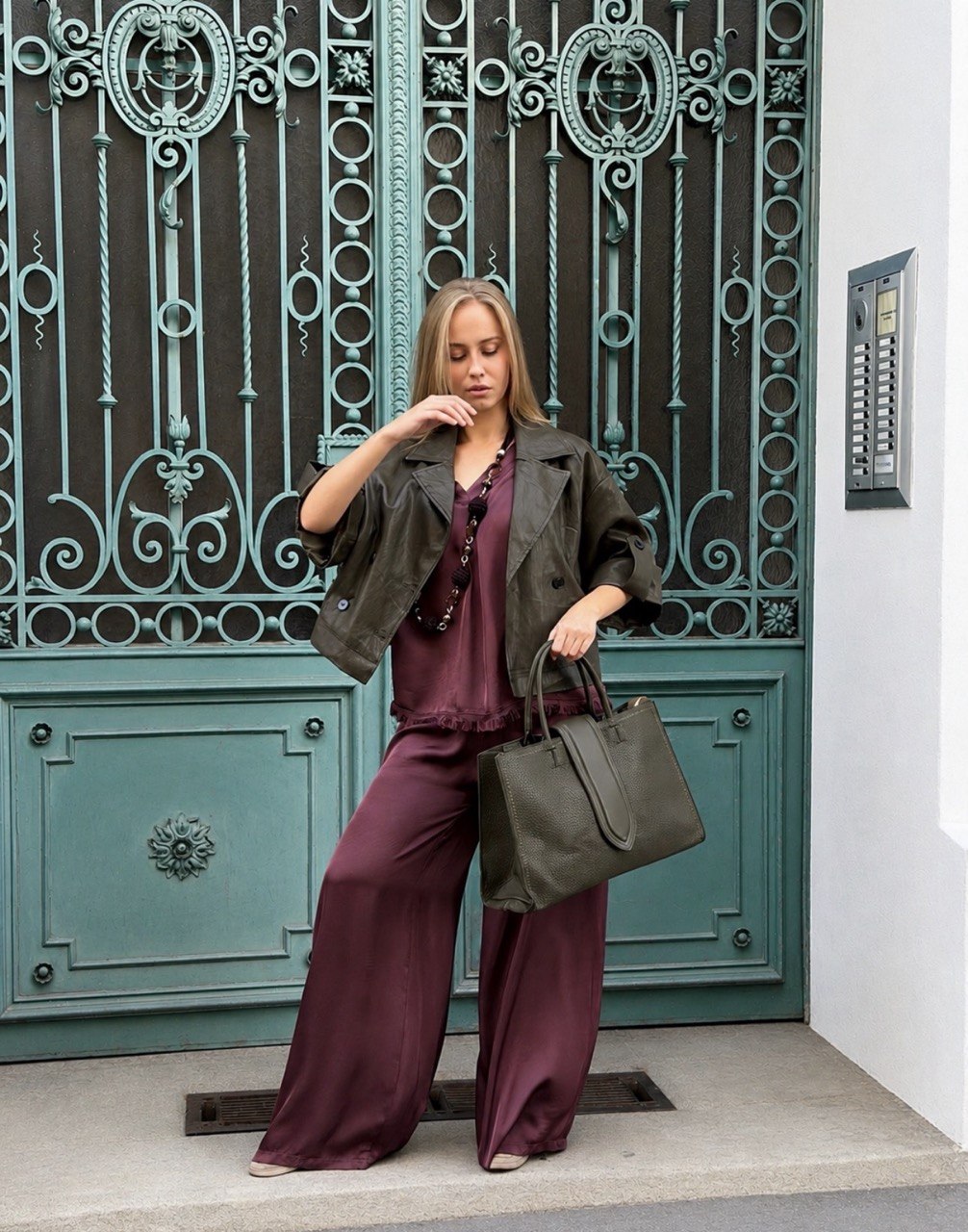 Satin Set – Bordeaux