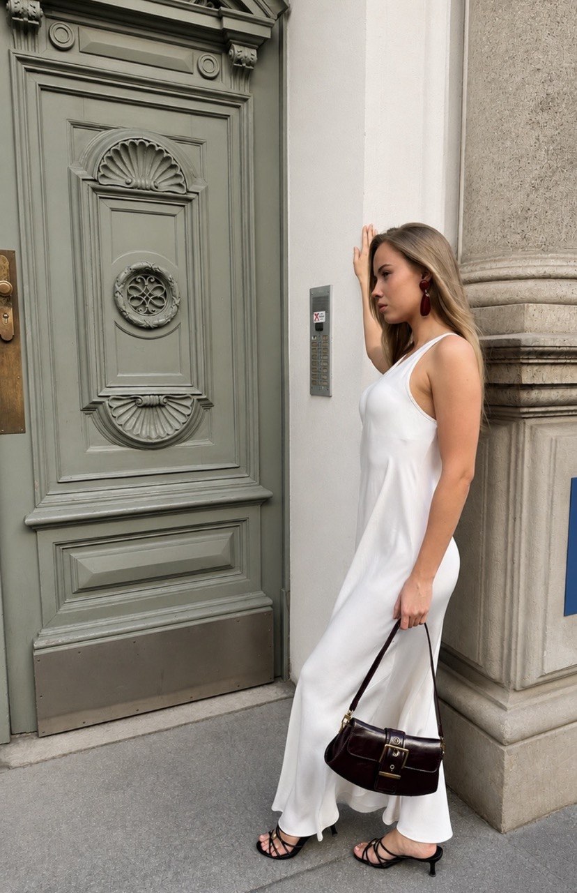 Satenska Maxi Haljina – Mocha