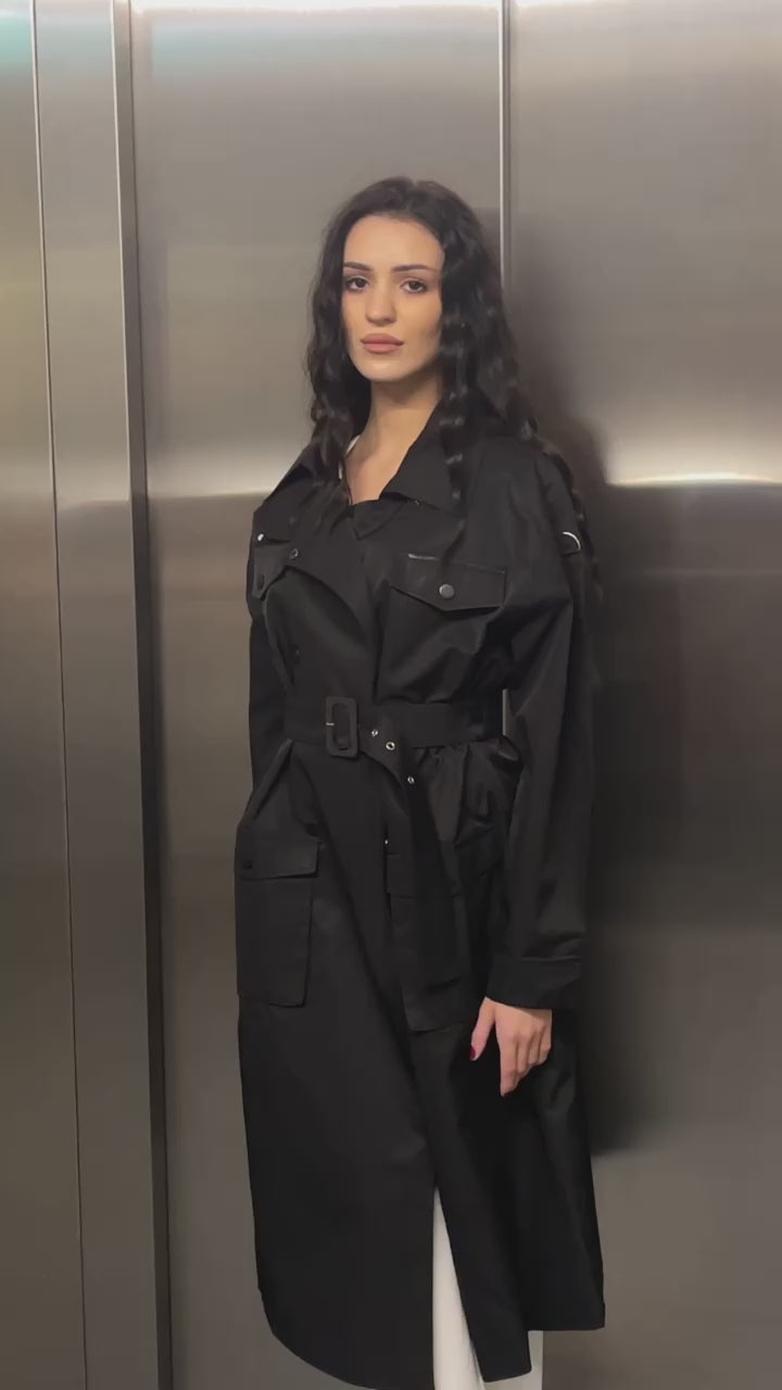 Bež klasični baloner s remenom – Timeless trench look